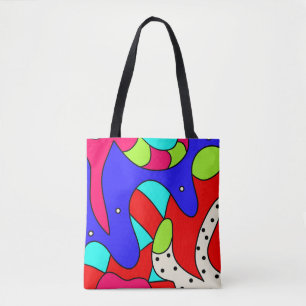 Abstraherat Tote Bag Tygkasse
