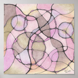 Abstrakt1-dockningsutskrift 8 x 8 tum. poster