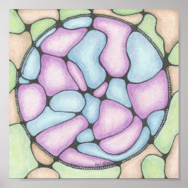 Abstrakt2-dockningskonst 8 x 8 tum. poster