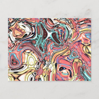 Abstrakt 02-Swirls and Puddles, modifierad Vykort