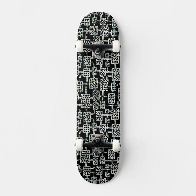 Abstrakt 041113 - Abstrakt Struktur 01 Skateboard Bräda 19,5 Cm (Framsida)