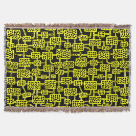 Abstrakt 041113 - Gult på svart Filt