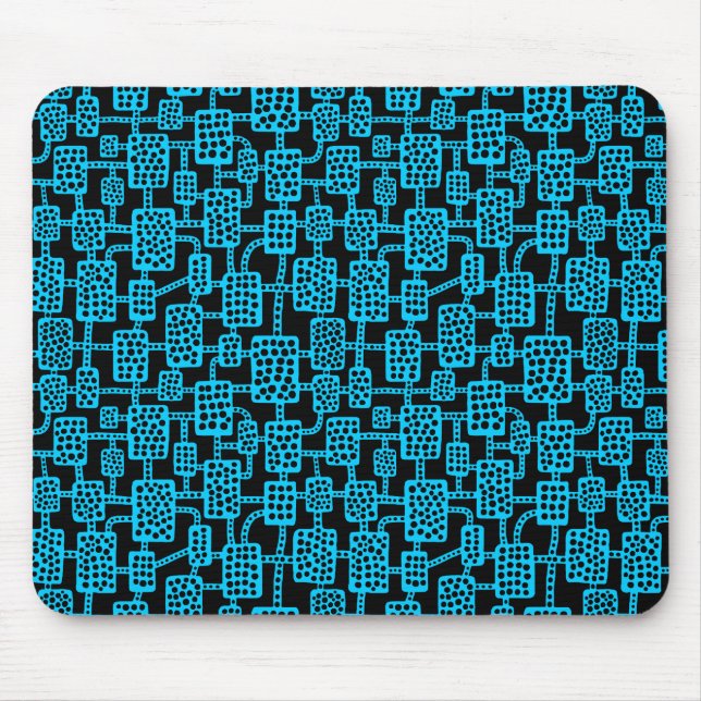 Abstrakt 041113 - Himlar Blue on Black Musmatta (Framsidan)