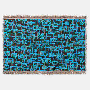 Abstrakt 041113 - Himlar Blue on Black Mysfilt