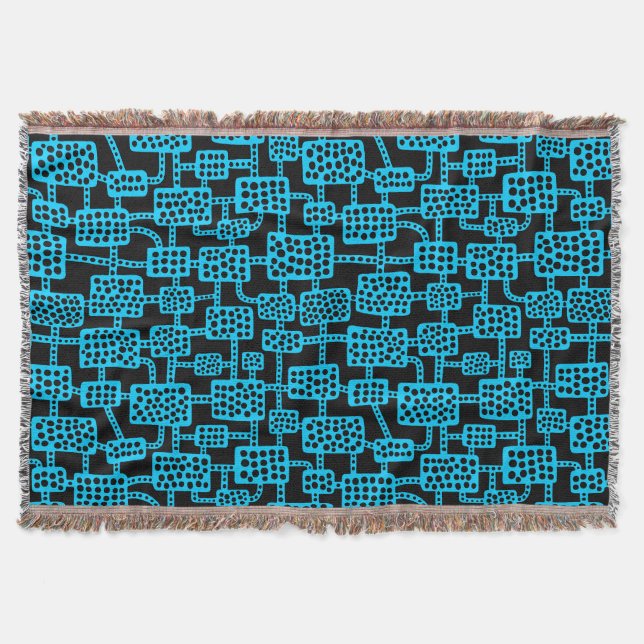 Abstrakt 041113 - Himlar Blue on Black Mysfilt (Framsidan)