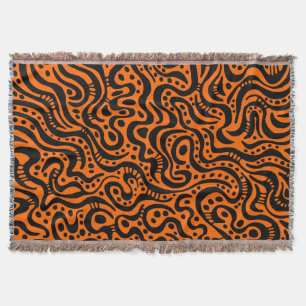Abstrakt 041211 - Svart på Orangen Mysfilt