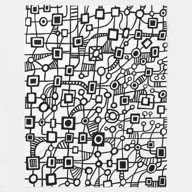 Abstrakt 070517 fleecefilt (Framsidan)