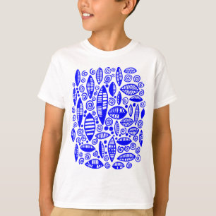 Abstrakt 100813 - Blå T-shirt