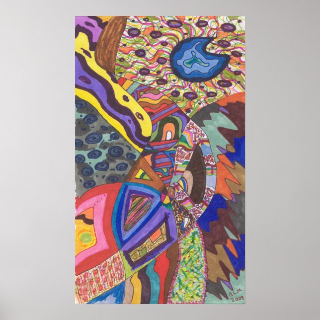 Abstrakt 109, originalkonst av bra poster (Framsidan)