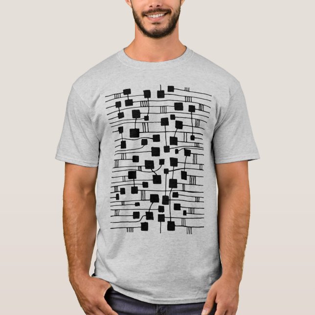 Abstrakt 111211 - Svart T-shirt (Framsida)