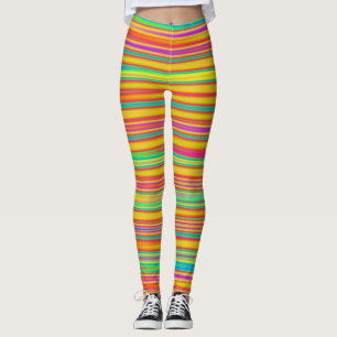 Abstrakt 120716(010) - Vågrät Rand Leggings