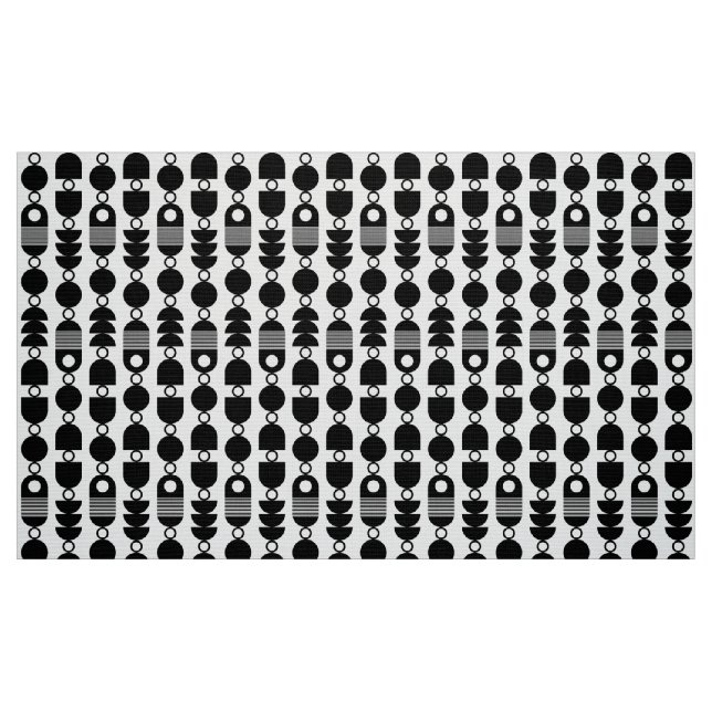 Abstrakt 140823 - Svart Tyg (Fat Quarter)