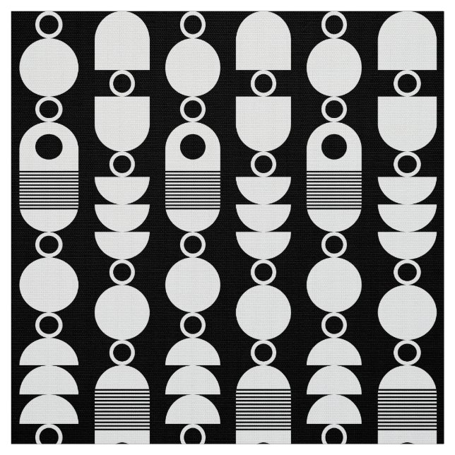 Abstrakt 140823 - Svartvit Tyg (Provkarta)
