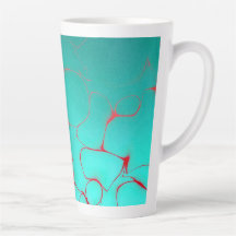 Abstrakt 16 Azure, appled Blue, Orange/röd