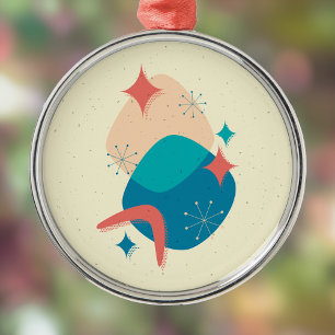 Abstrakt 17 för medelårsjubileum julgransprydnad metall