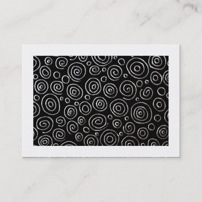 Abstrakt 181112 - Exotiskt Metall (gränsad) Visitkort (Framsida)