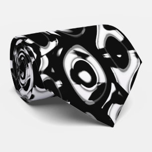 Abstrakt 190819-02 - Svartvit Slips