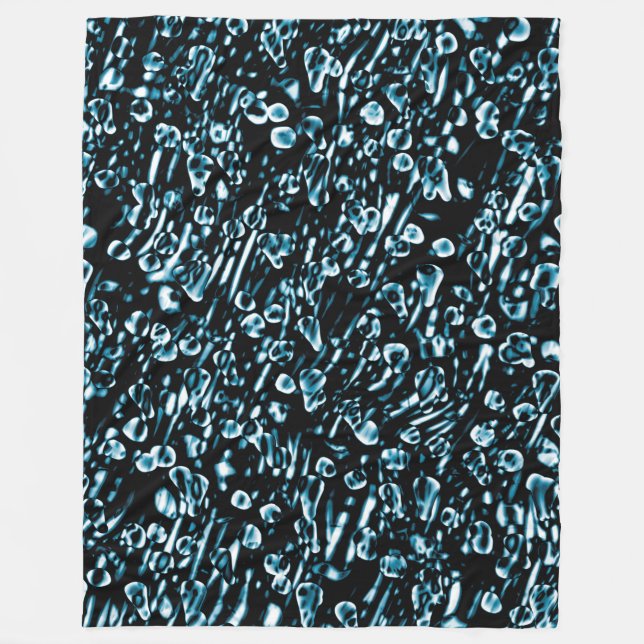 Abstrakt 190819 - 08 - Indigo stil Fleecefilt (Framsidan)