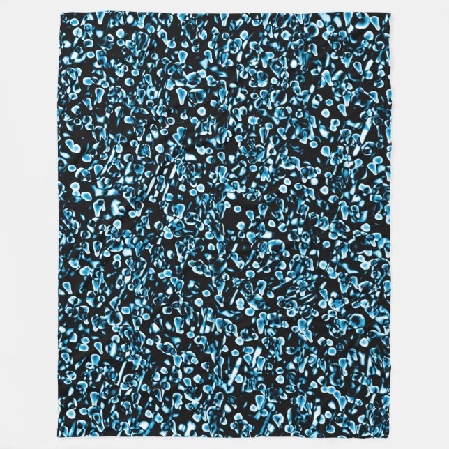 Abstrakt 190819 - 09 - Indigo stil Fleecefilt (Framsidan)