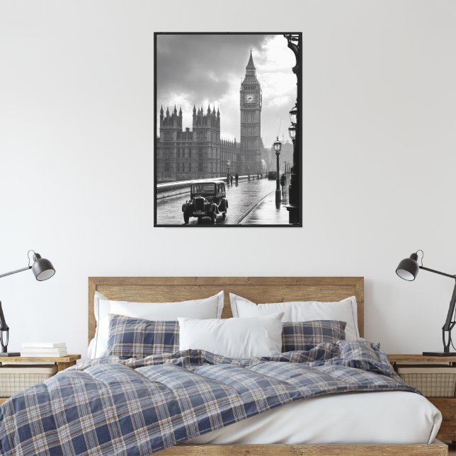 Abstrakt 1960s London Street Canvas (Insitu (sovrum))