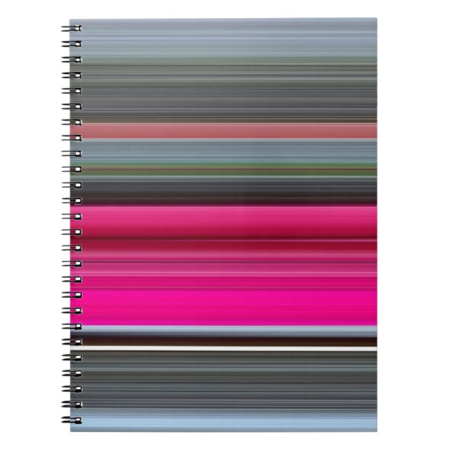 Abstrakt 1: Cerise och grått Anteckningsbok Med Spiral (Framsidan)