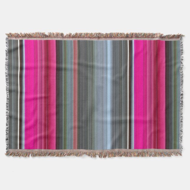 Abstrakt 1: Cerise och grått Filt (Framsidan)