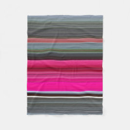 Abstrakt 1: Cerise och grått Fleecefilt