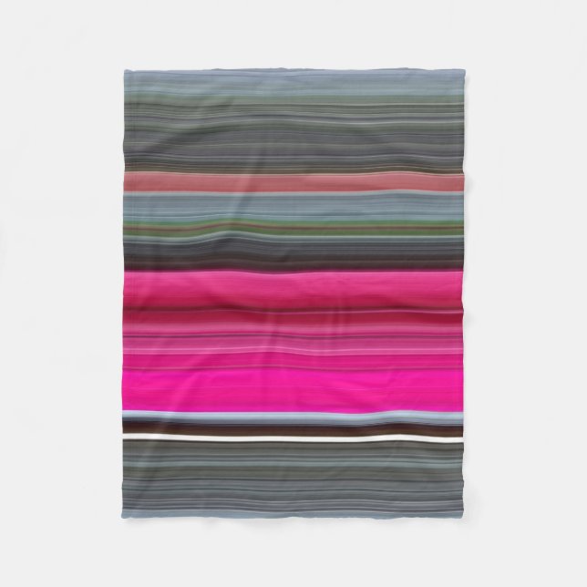 Abstrakt 1: Cerise och grått Fleecefilt (Framsidan)