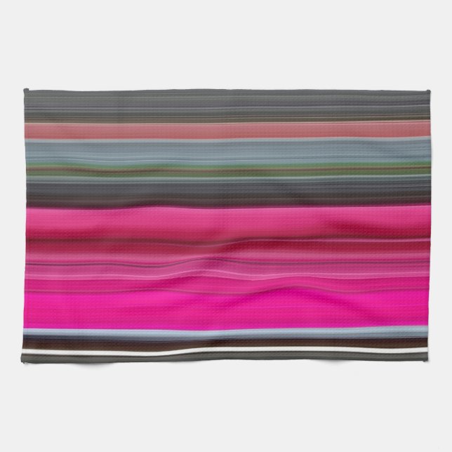 Abstrakt 1: Cerise och grått Kökshandduk (Horisontell)