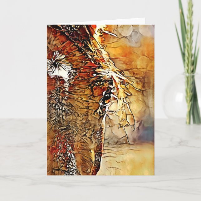 Abstrakt 1-grafikkort för Häst Ansikte Kort (Framsida)