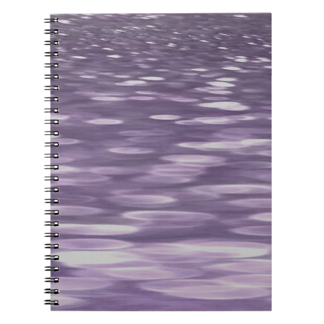 Abstrakt 1: Ultra Violet Shimmer Anteckningsbok Med Spiral (Framsidan)