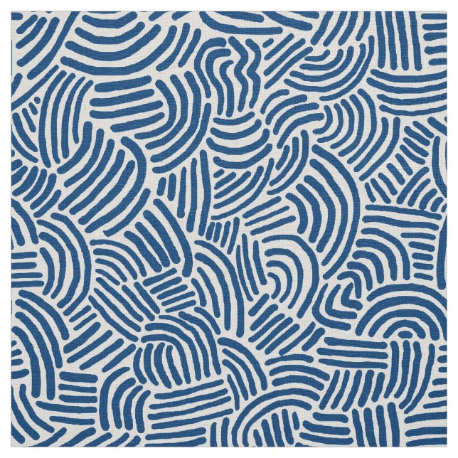 Abstrakt 2009-23 - Shibori Blue on White Tyg (Prov)