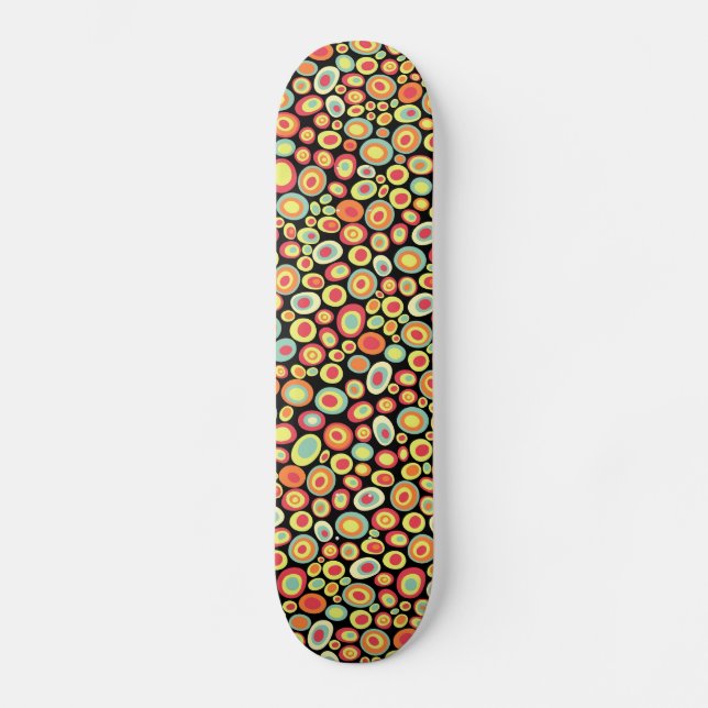 Abstrakt 220213a old school skateboard bräda 18 cm (Framsida)