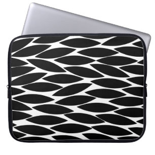 Abstrakt 250713 - Svartvit Laptop Sleeve