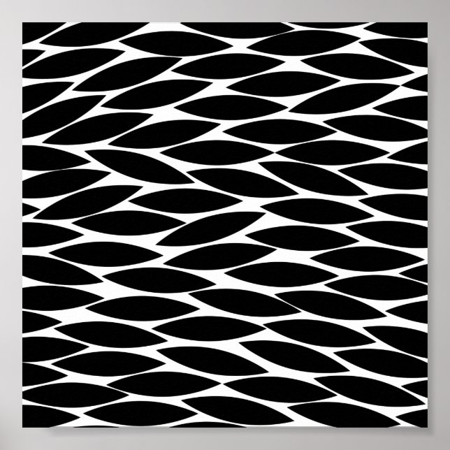 Abstrakt 250713 - Svartvit Poster (Framsidan)