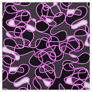 Abstrakt 290523 Svartvit, Magenta och vit Tyg