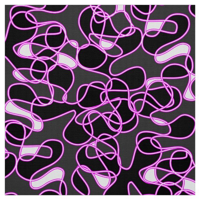 Abstrakt 290523 Svartvit, Magenta och vit Tyg (Provkarta)