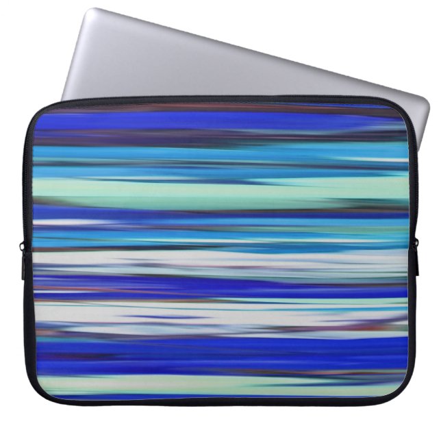 Abstrakt #2: Blåoskärpa Laptop Sleeve (Framsidan)