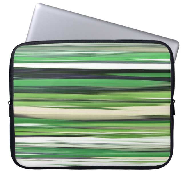 Abstrakt #2: Gröntens oskärpa Laptop Sleeve (Framsidan)