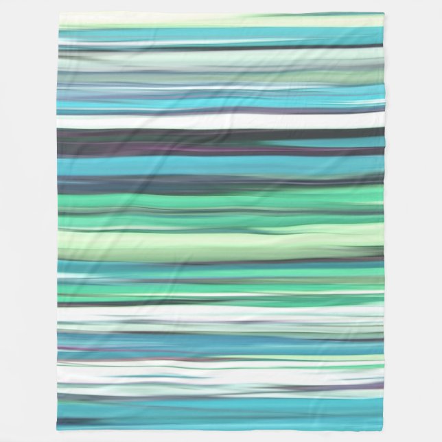 Abstrakt #2: Oskärpa för vattenblå grönt Fleecefilt (Framsidan)