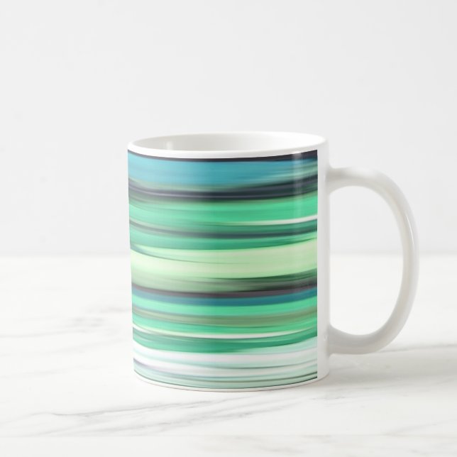 Abstrakt #2: Oskärpa för vattenblå grönt Kaffemugg (Höger)