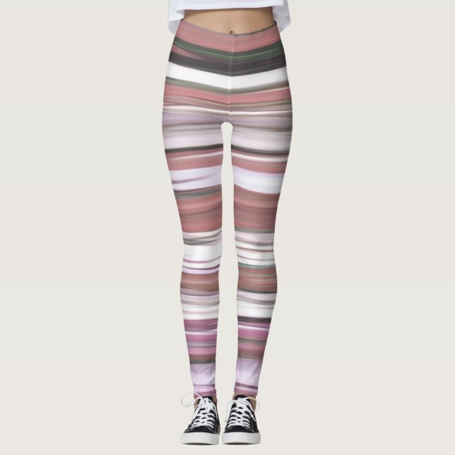 Abstrakt #2: Rosa oskärpa Leggings (Framsida)