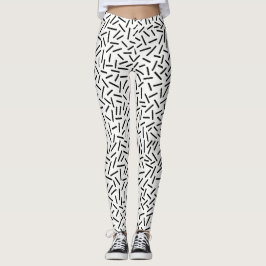 Abstrakt 300117 - Svartvit Leggings