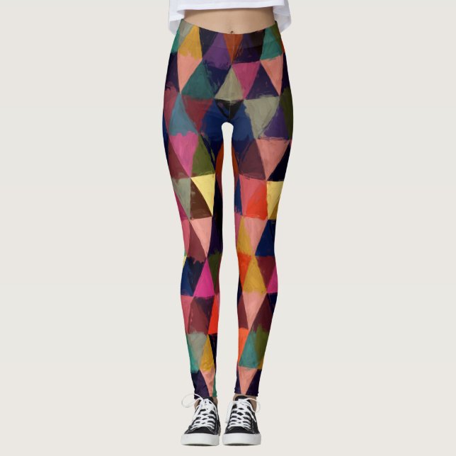 Abstrakt #374 leggings (Framsida)