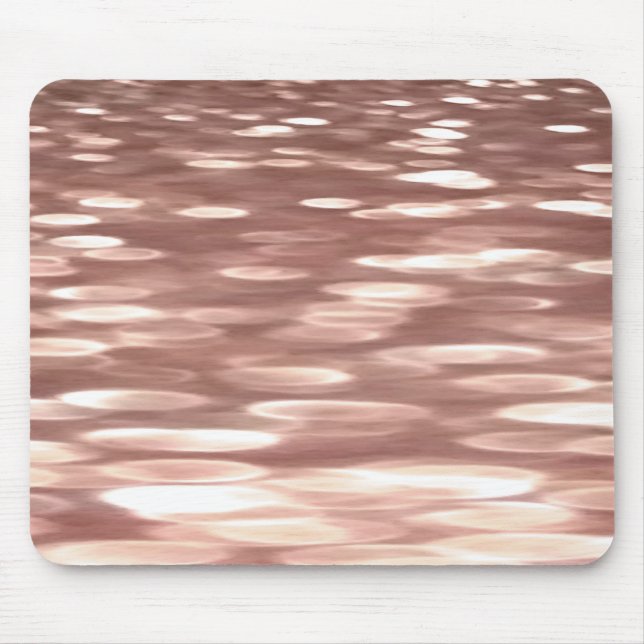Abstrakt #3: Koppar Rose Gold skimrar Musmatta (Framsidan)