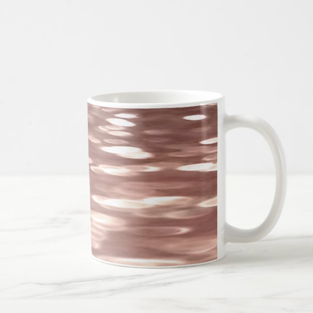 Abstrakt #3: Kopparröd guldskimmer Kaffemugg (Höger)