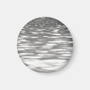 Abstrakt #3: Silvergrå färgshimmer Magnet