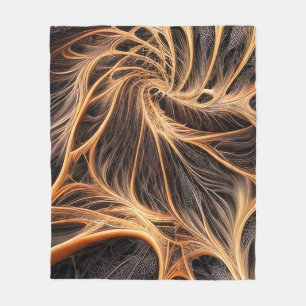 Abstrakt - 3D-bild, digital grafik, braun Fleecefilt