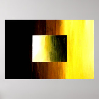 ABSTRAKT 3D GOLDEN-GULTENS KVARE POSTER