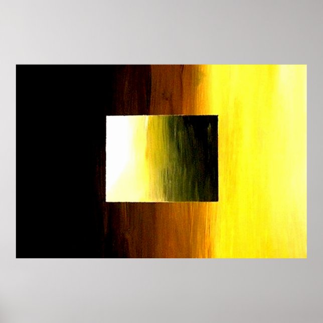 ABSTRAKT 3D GOLDEN-GULTENS KVARE POSTER (Framsidan)
